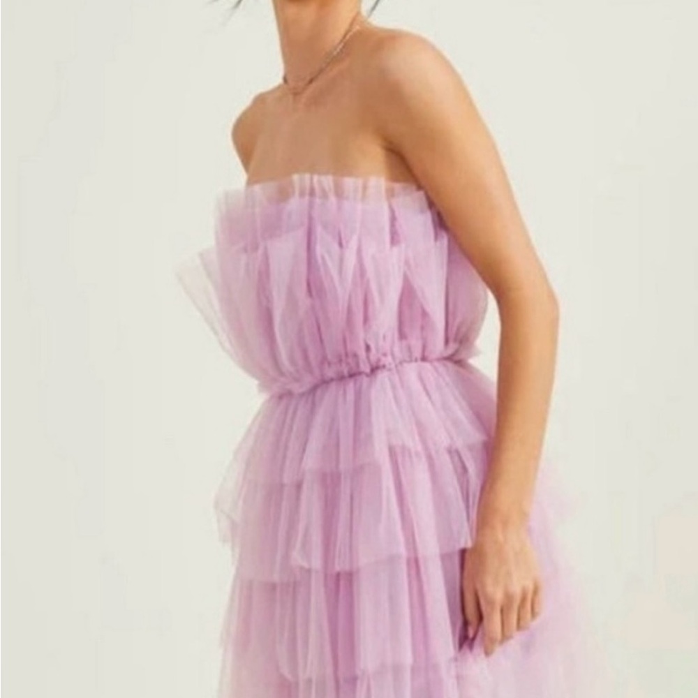 Altar'd State Lilac Backless Tiered Dress